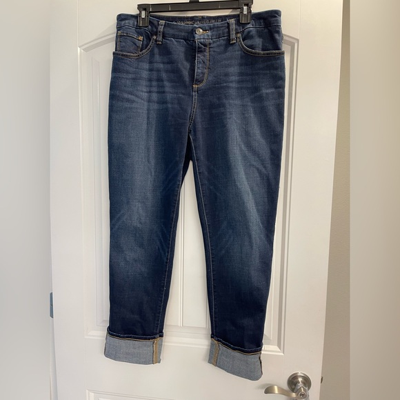 Chico’s So Slimming Sparkle diamond Stripe crop Jeans Chicos size 2 or size 12 - Picture 7 of 7